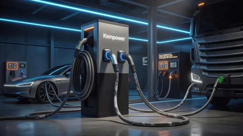 Kempower Debuts Dual-Standard Charger for Cars and Heavy Trucks